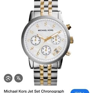 Michael Kors Two-Tone Chronograph Ladies’ Watch “As-Is” condition